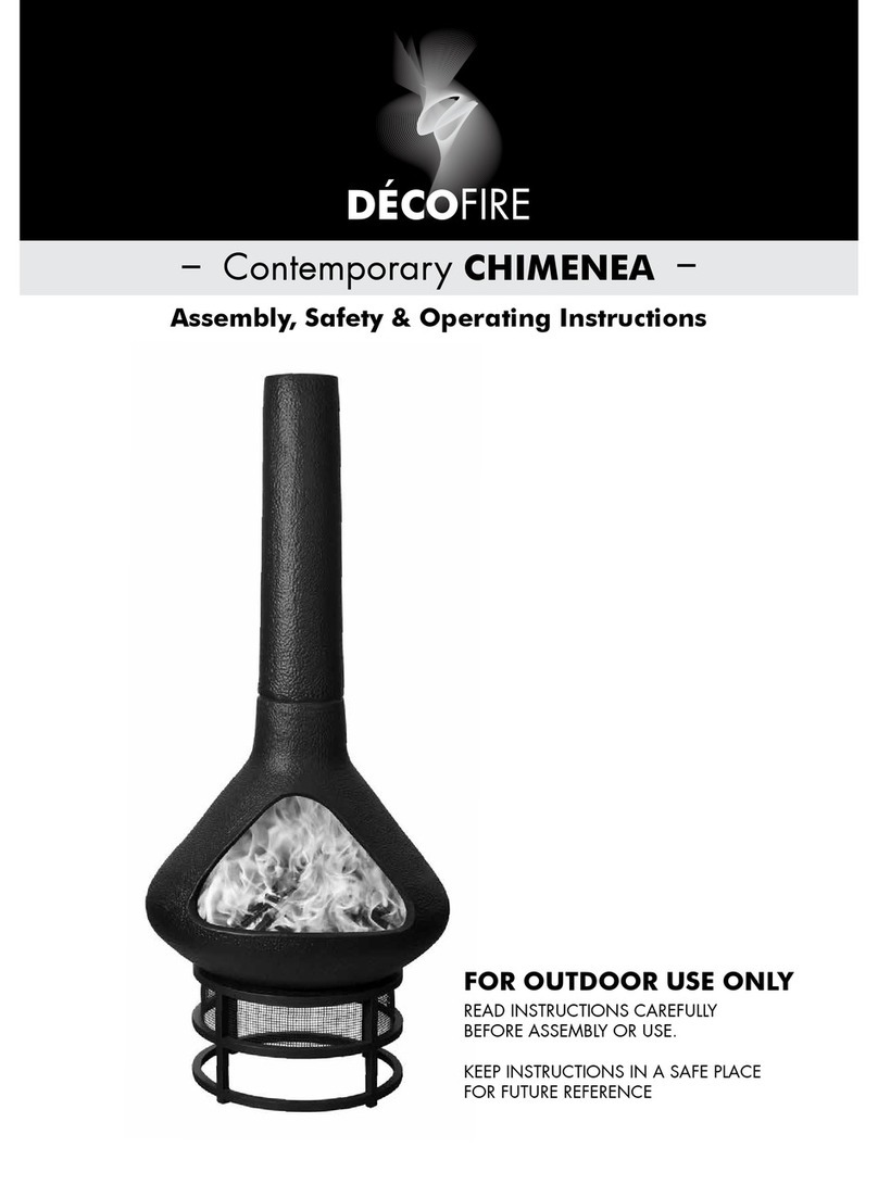 Decofire Contemporary Chimenea Assembly, Safety & Operating Instructions Decofire Contemporary Chimenea Assembly, Safety & Operating Instructions