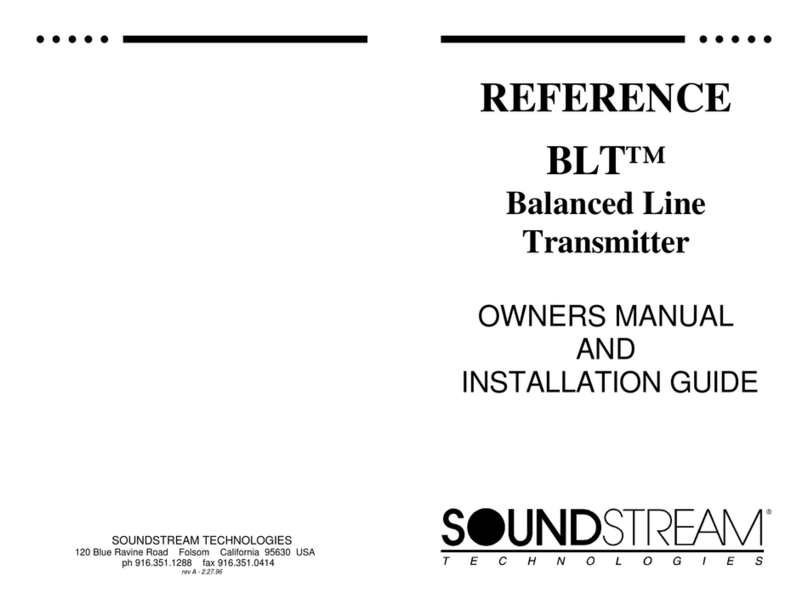 Soundstream BLT Programming manual