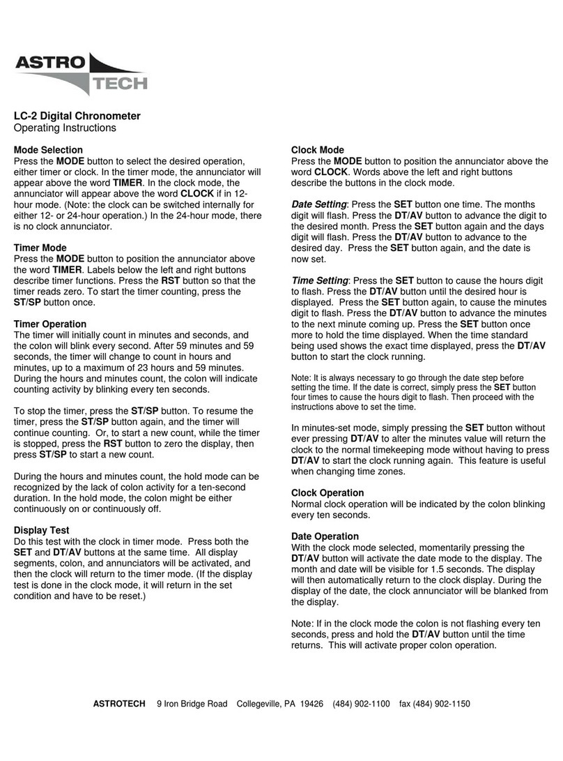 Astrotech LC-2 operating instructions