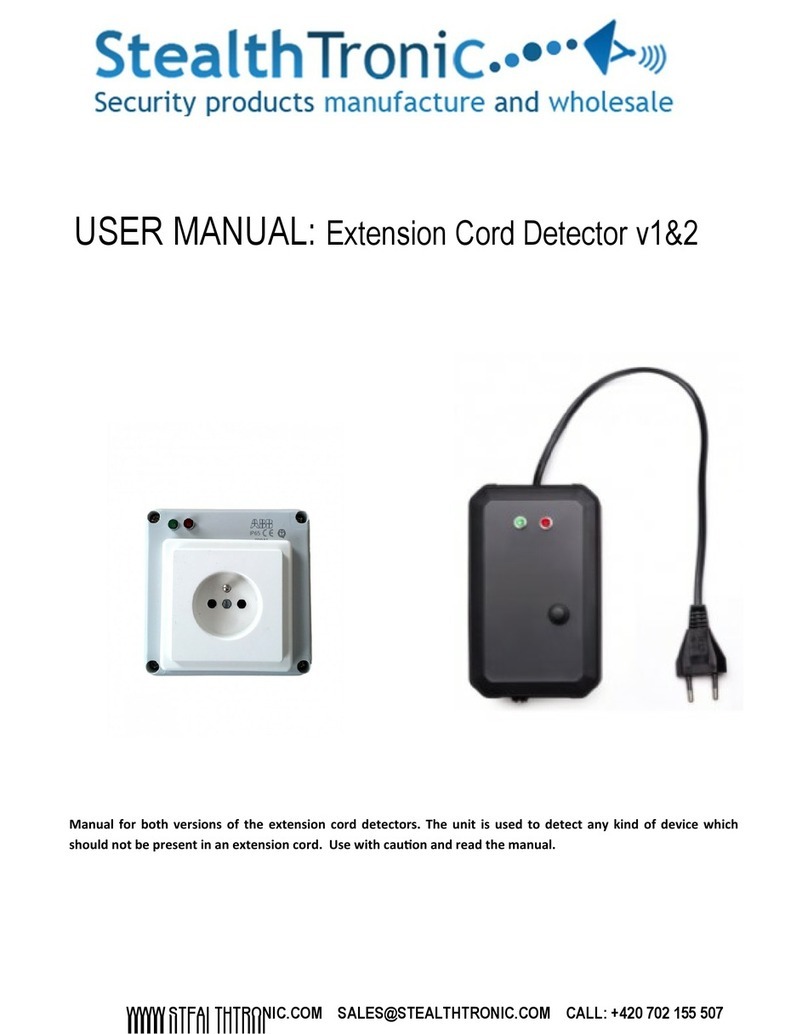 Stealth Tronic Extension Cord Detector user manual