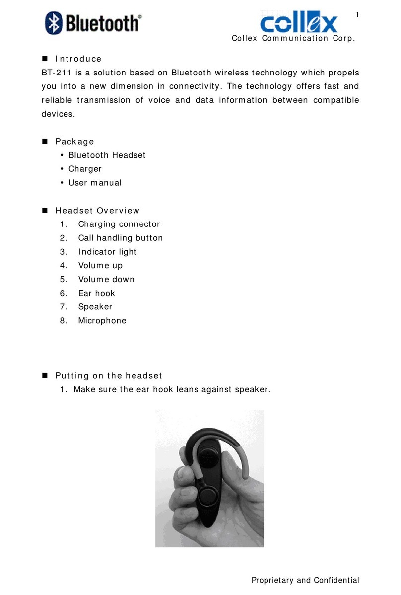 Collex Communication BT-211 manual