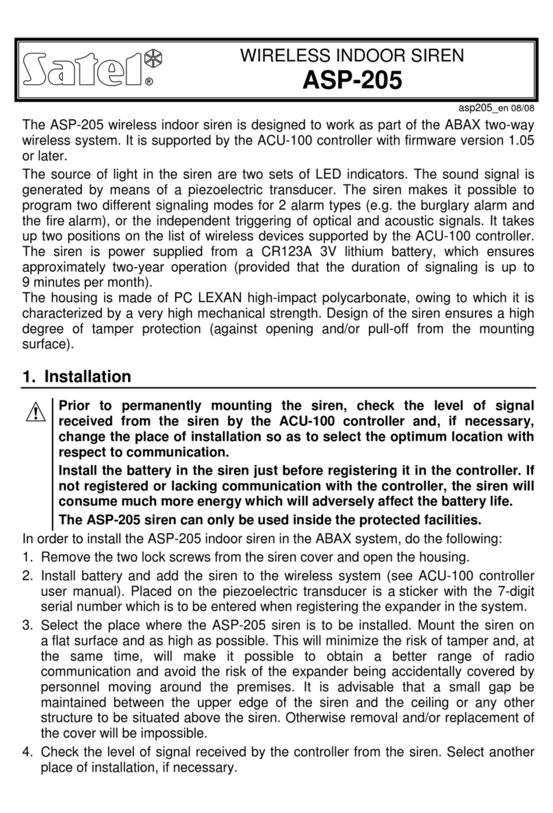 Satel ASP-205 user manual