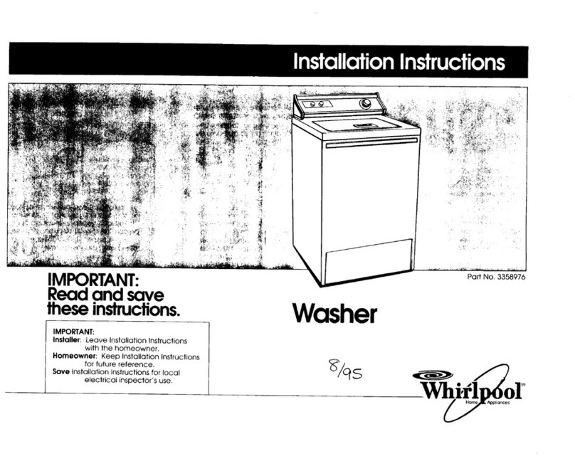 Whirlpool GLSR5233AW1 installation instructions