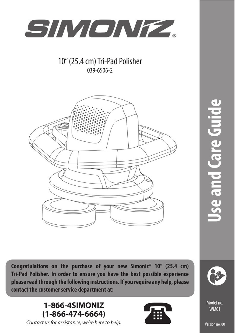 Simoniz 039-6506-2 Use and care guide Simoniz 039-6506-2 Use and care guide