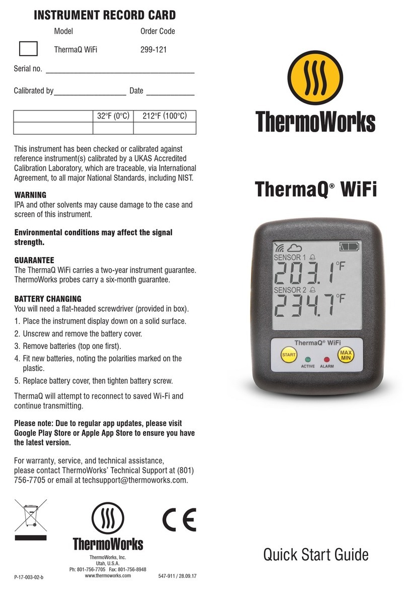 ThermoWorks ThermaQ WiFi quick start guide