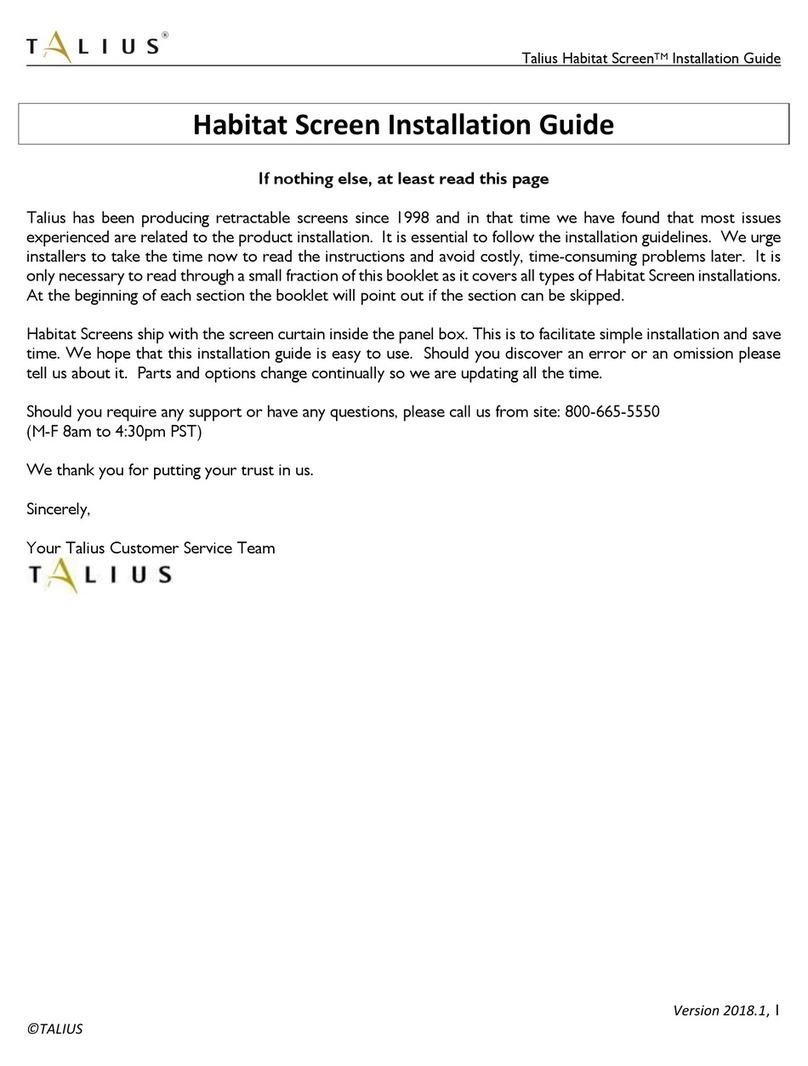 Talius Habitat Screen installation guide Talius Habitat Screen installation guide