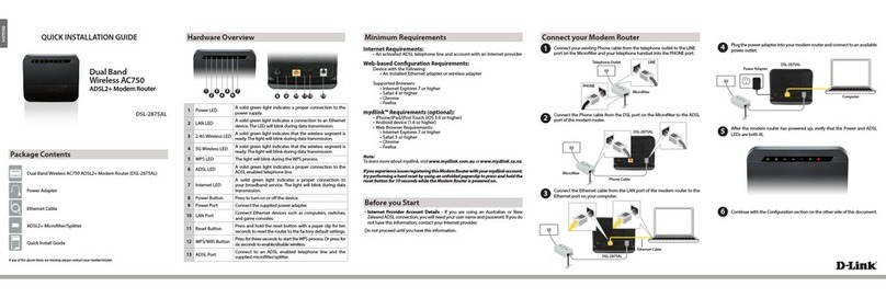 D-Link DSL-2875AL User manual D-Link DSL-2875AL User manual
