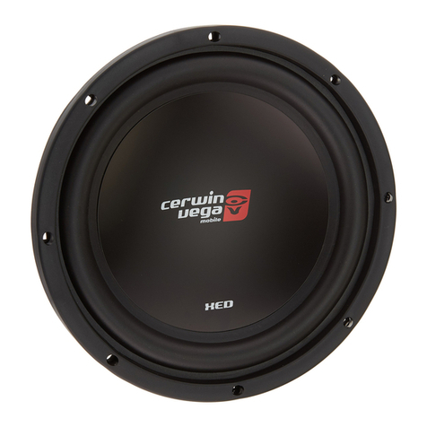 Cerwin-Vega XED10 user manual