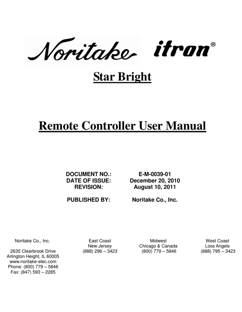 Noritake itron Star Bright user manual