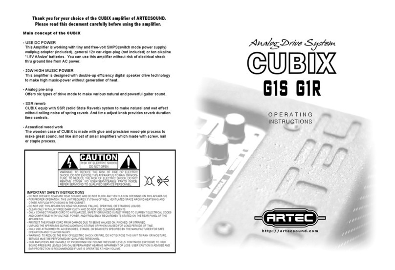 Artec CUBIX G1S operating instructions