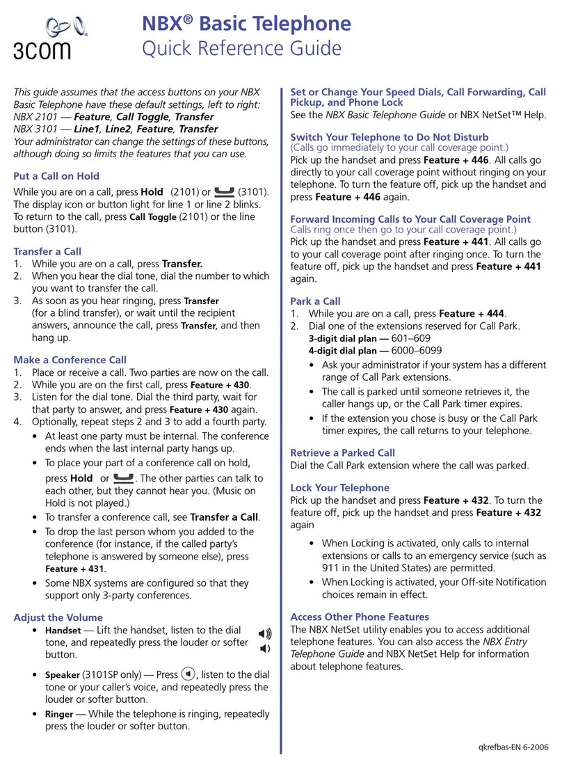 3Com NBX 2101 User manual