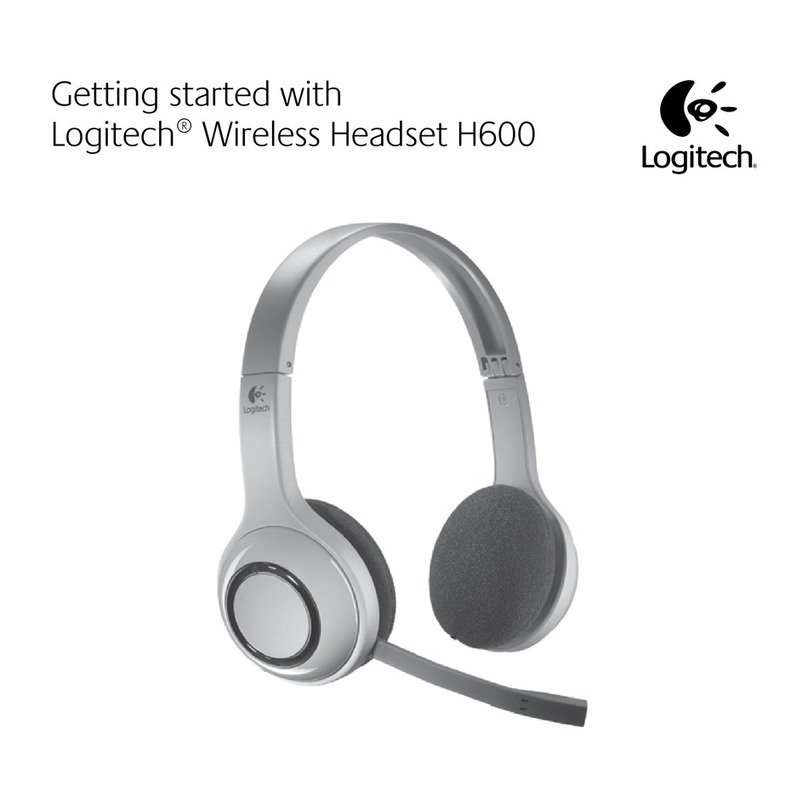 Logitech Wireless Headset H600 User manual