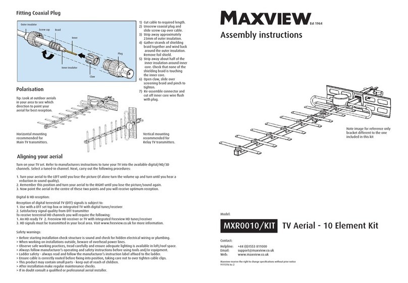 Maxview MXR0010/KIT Assembly instructions