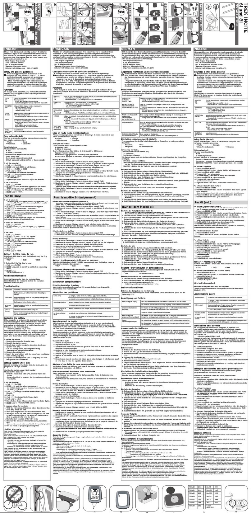 Trek INCITE 6i User manual