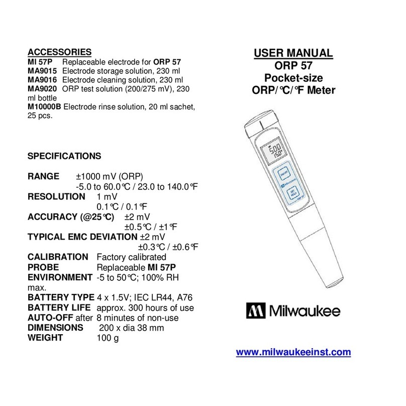 Milwaukee ORP 57 User manual