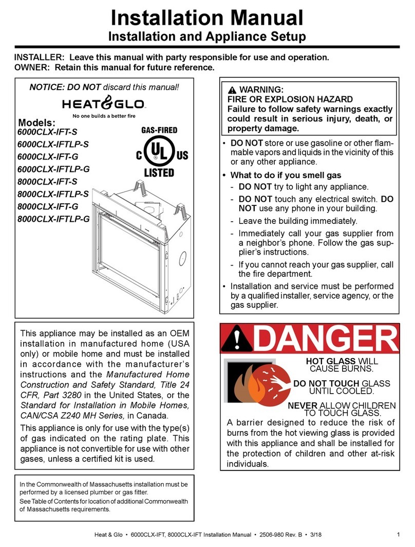 Heat & Glo 6000CLX-IFT-S User manual