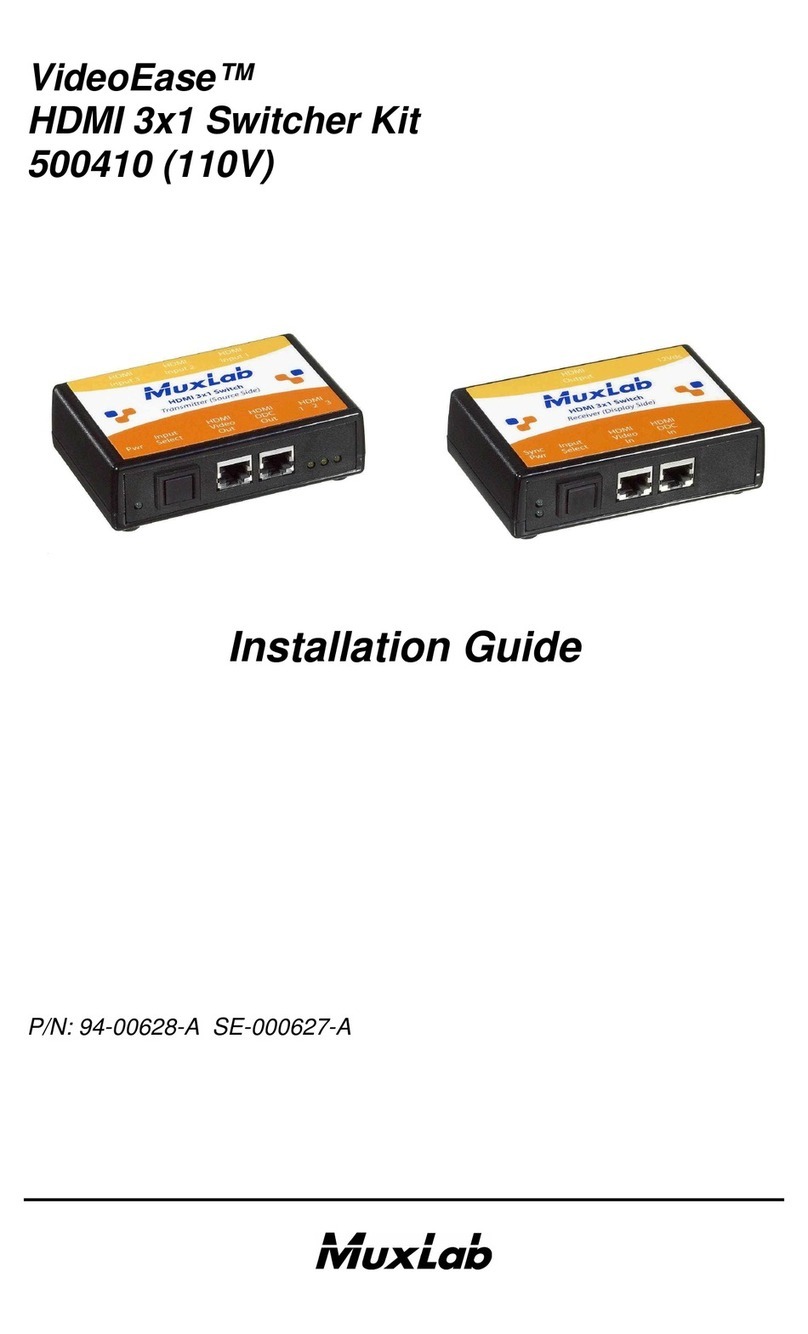 MuxLab VideoEase 500410 User manual MuxLab VideoEase 500410 User manual