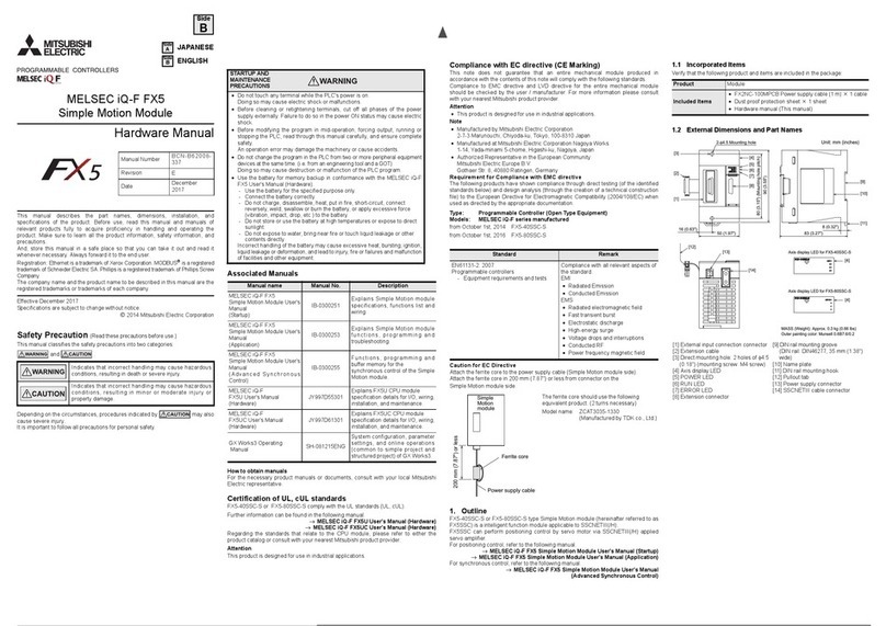 Mitsubishi Electric MELSEC iQ-F FX5 Hardware manual