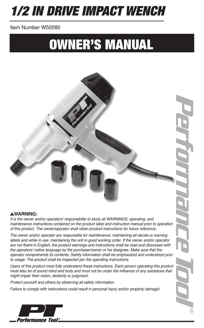 Performance Tool W50080 User manual