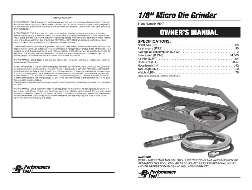 Performance Tool M547 User manual Performance Tool M547 User manual