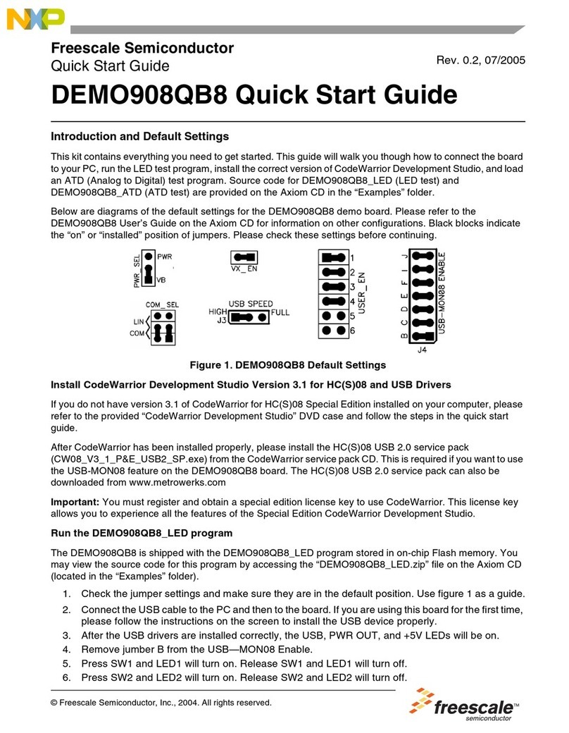 NXP Semiconductors DEMO908QB8 User manual