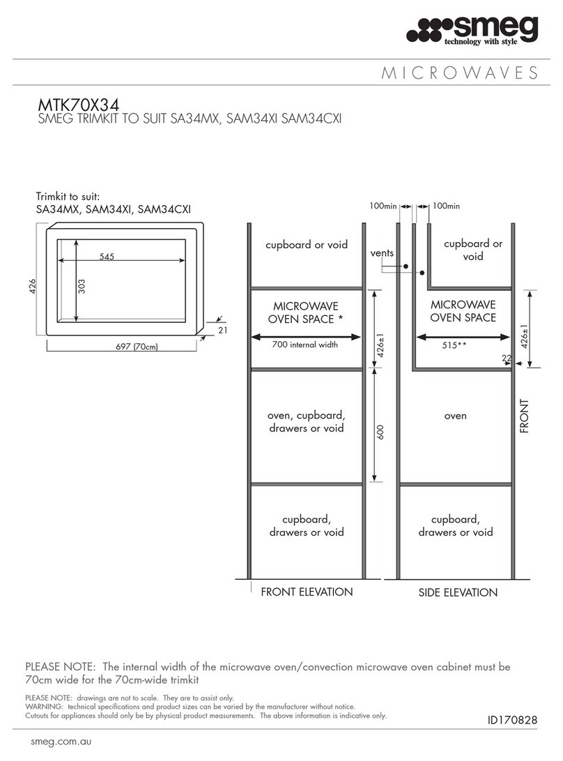 Smeg MTK70X34 user manual