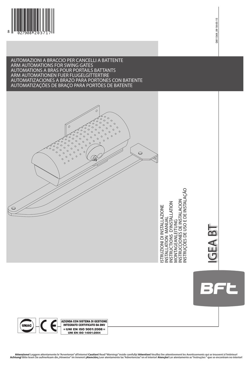 BFT IGEA BT installation manual