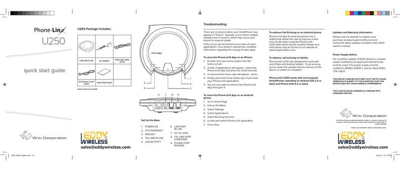Eddy Wireless Phone-Linx U250 quick start guide