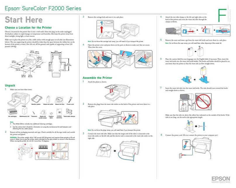 Epson SureColor F2000 Series Instruction Manual