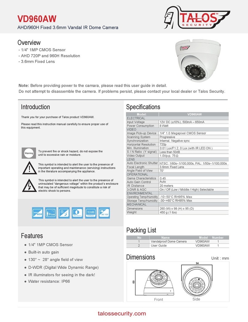 Talos Security VD960AW user guide