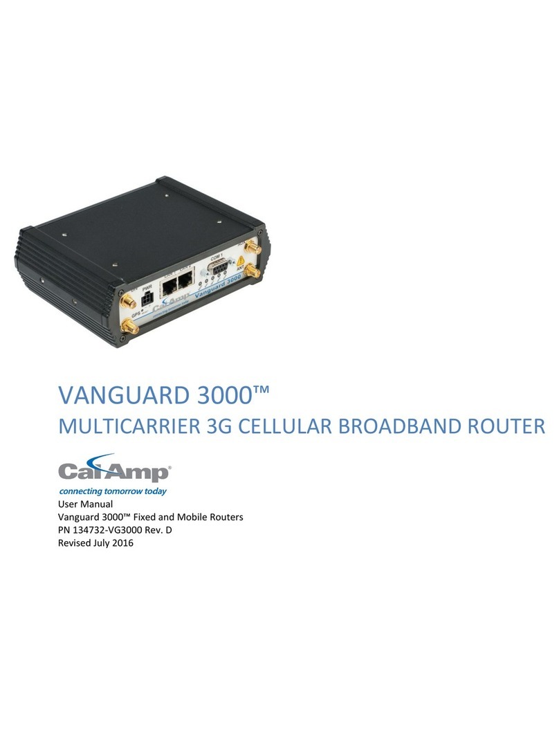 CalAmp Vanguard 3000 VG3000-PXS-F User manual