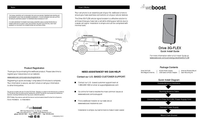 weBoost Drive 3G-Flex 470013 User manual