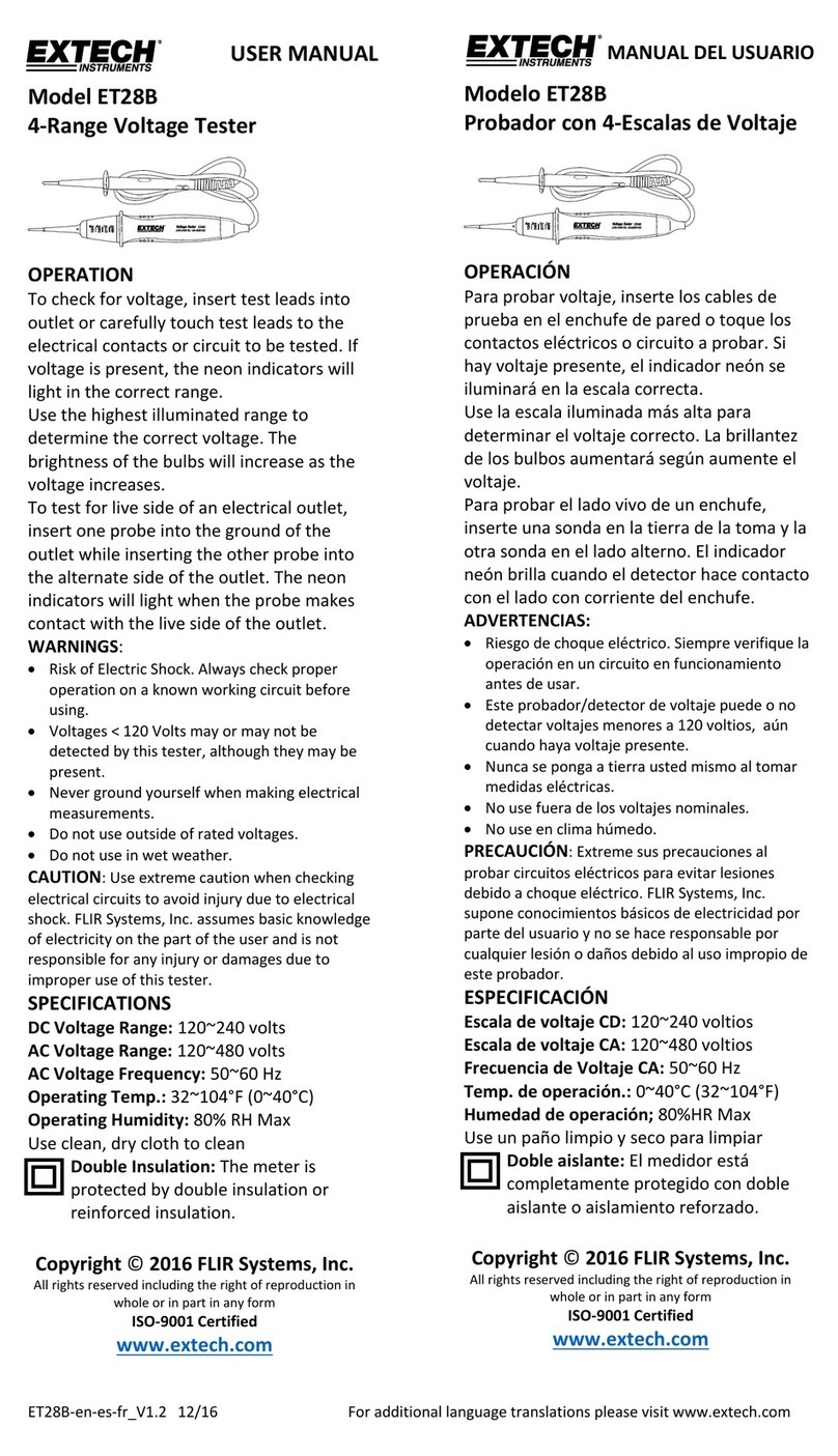 Extech Instruments ET28B User manual Extech Instruments ET28B User manual