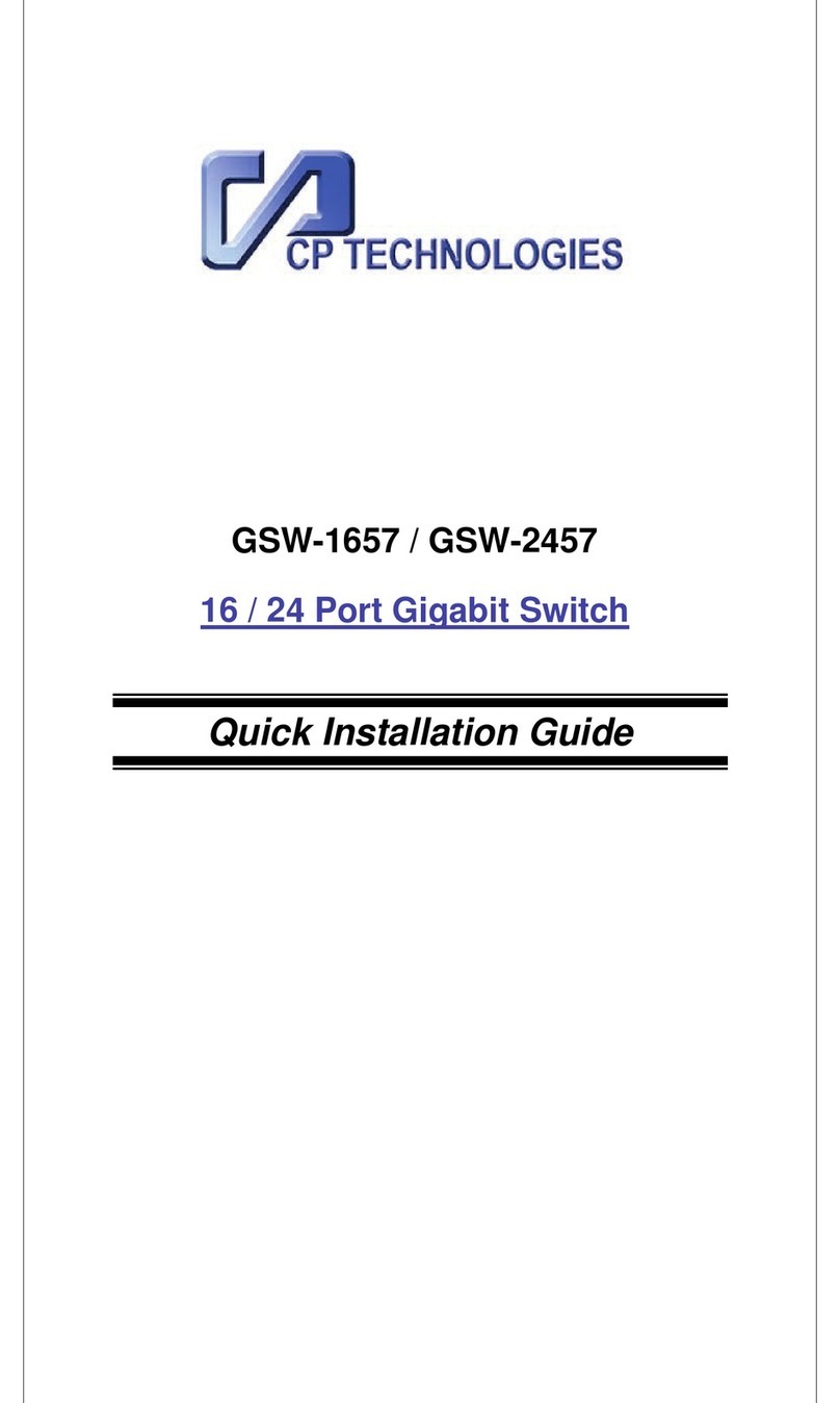 CP TECHNOLOGIES GSW-2457 Quick installation guide