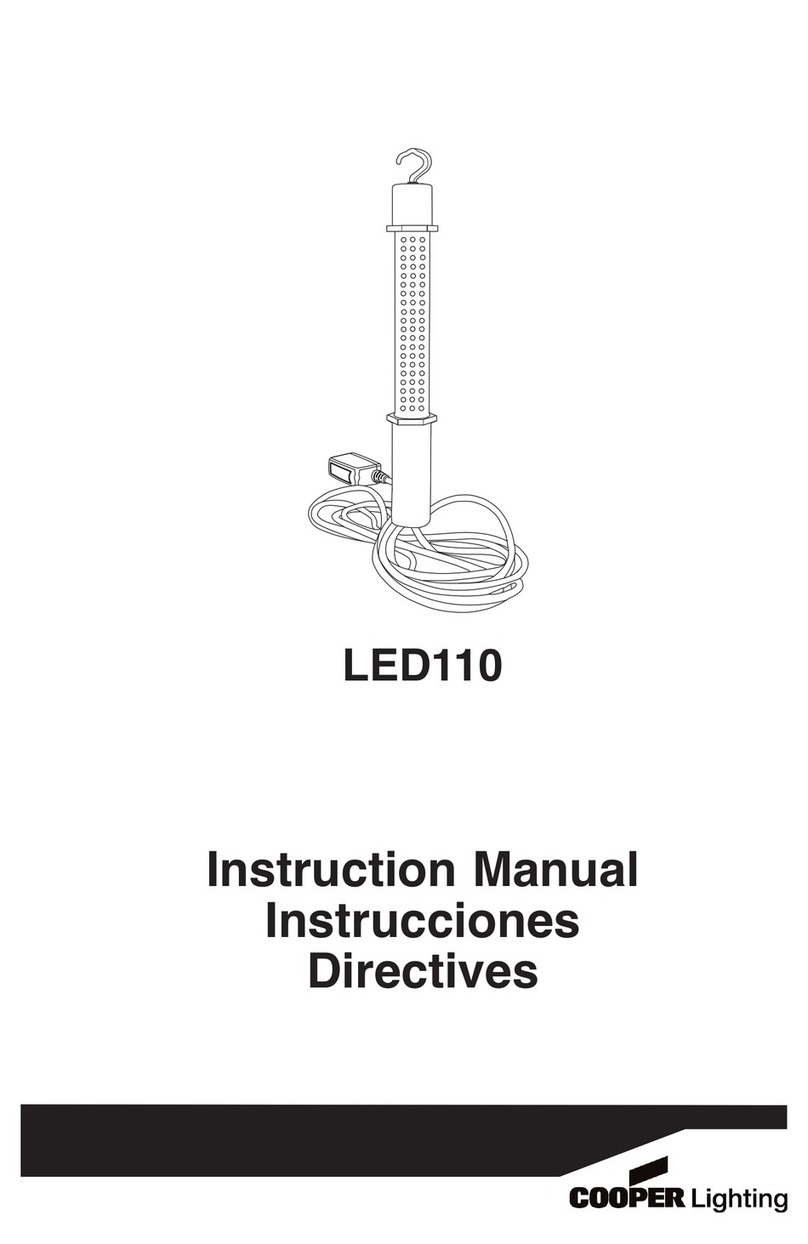 Cooper Lighting LED110 instruction manual