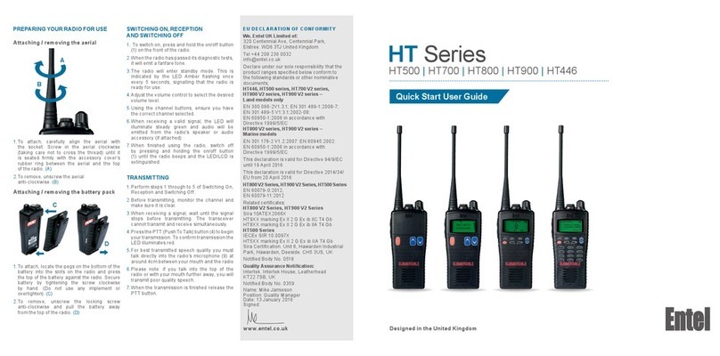 Entel HT700 Series Quick start user guide