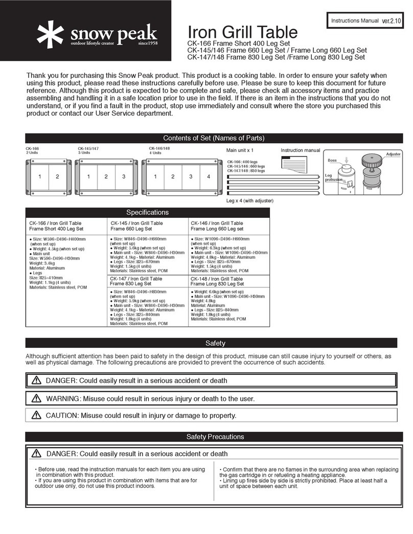 Snow Peak CK-166 instruction manual