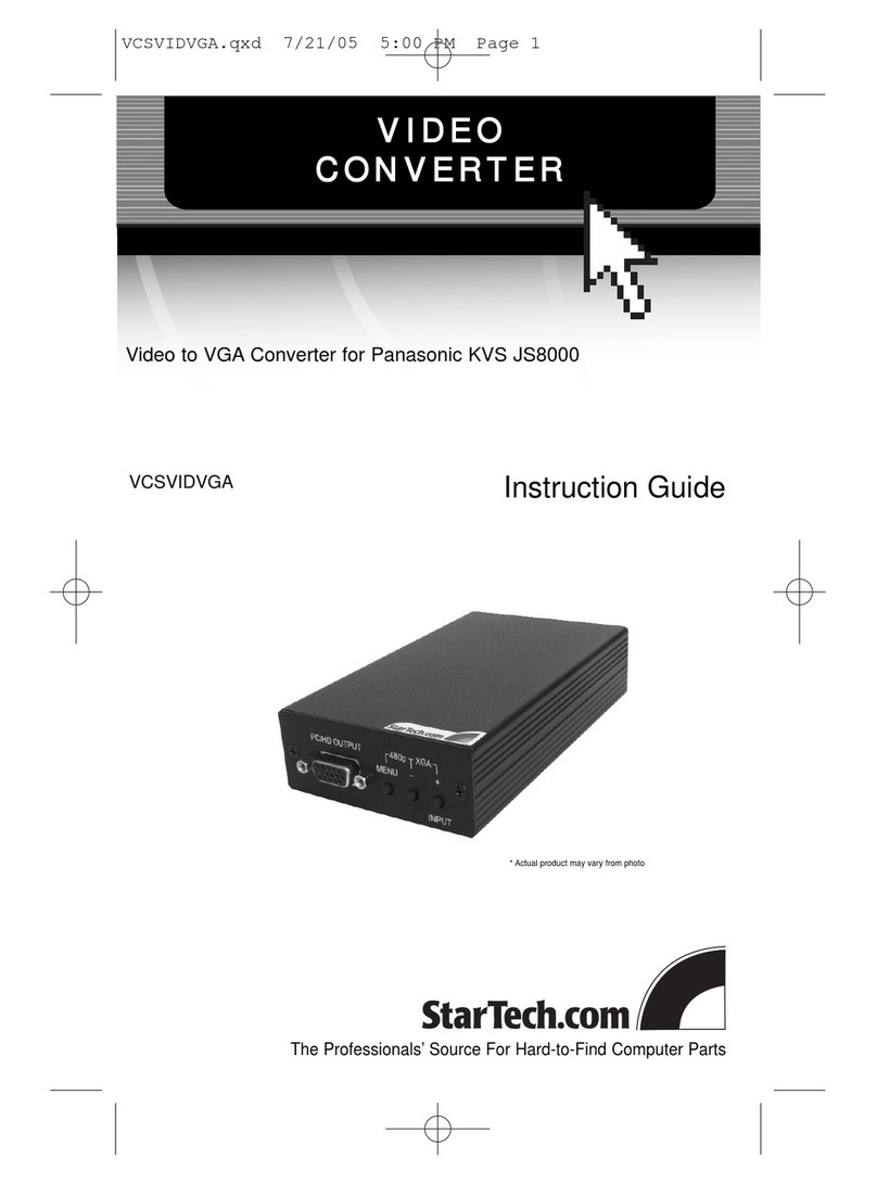 StarTech.com VCSVIDVGA Manual