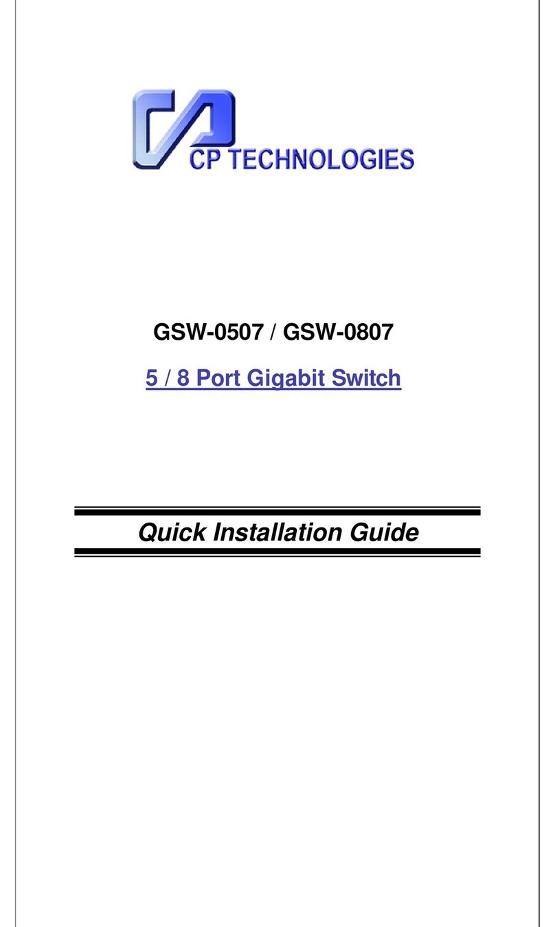 CP TECHNOLOGIES GSW-0507 Quick installation guide