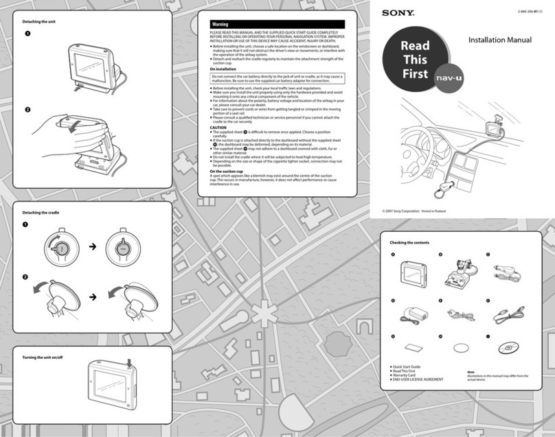 Sony NV-U51 installation manual