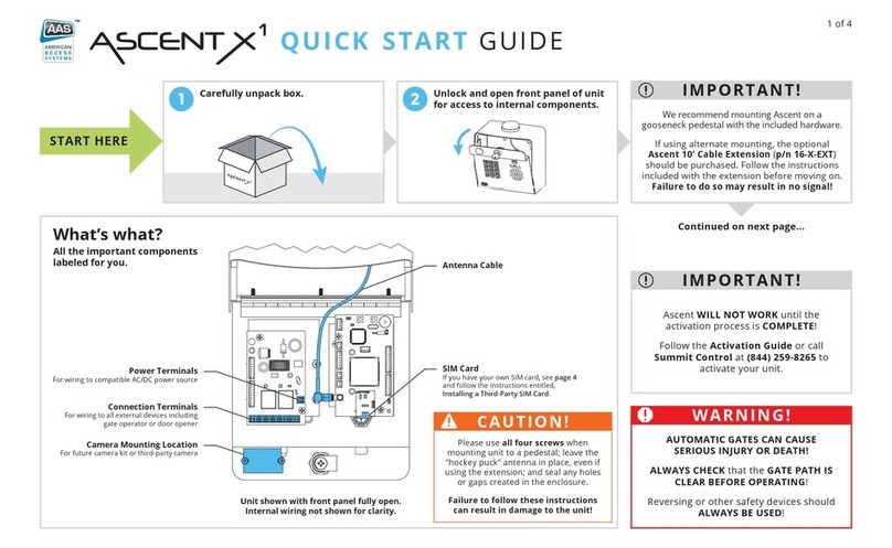 AAS Ascent X1 User manual
