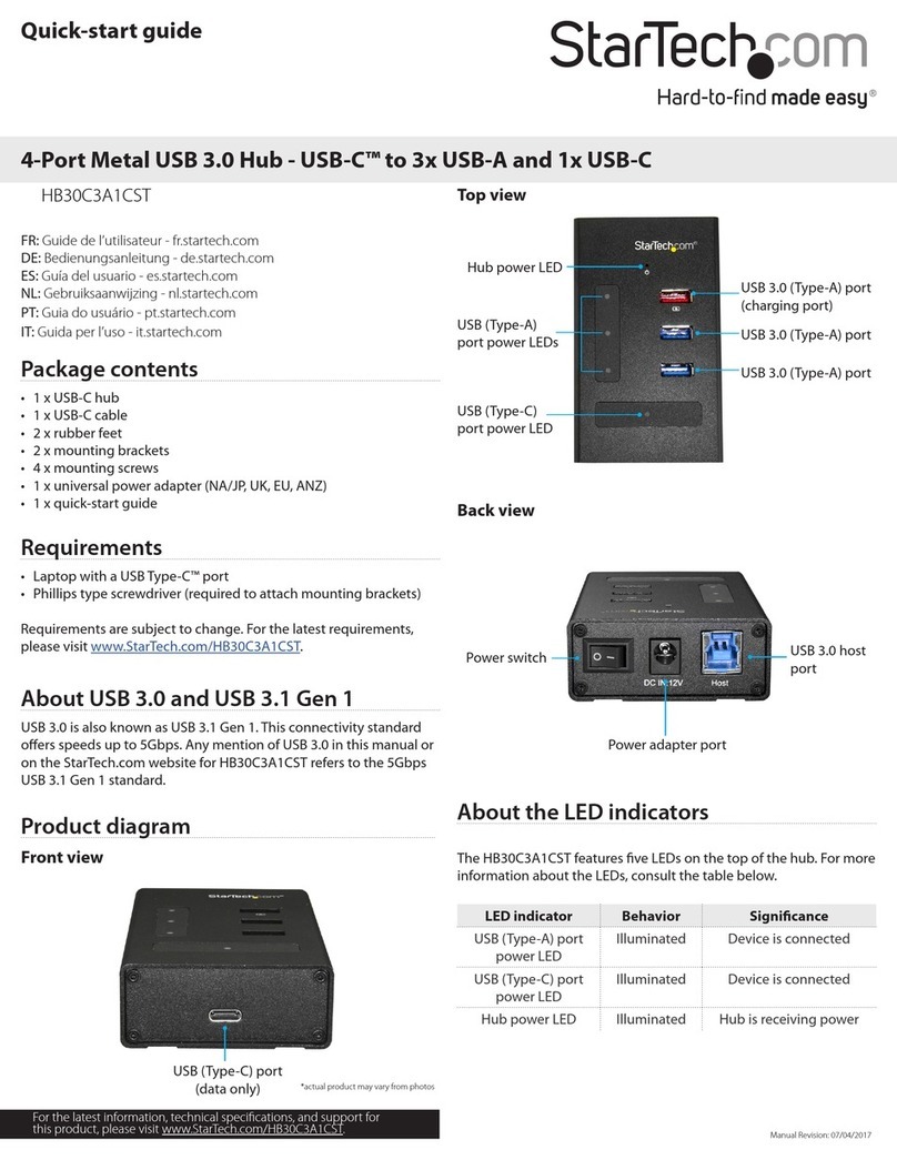 StarTech.com HB30C3A1CST User manual StarTech.com HB30C3A1CST User manual
