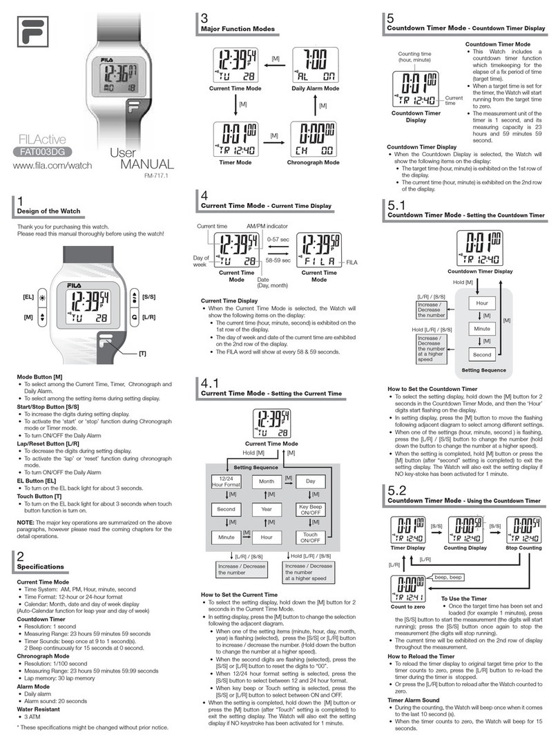 FILA FILActive FAT003DG user manual