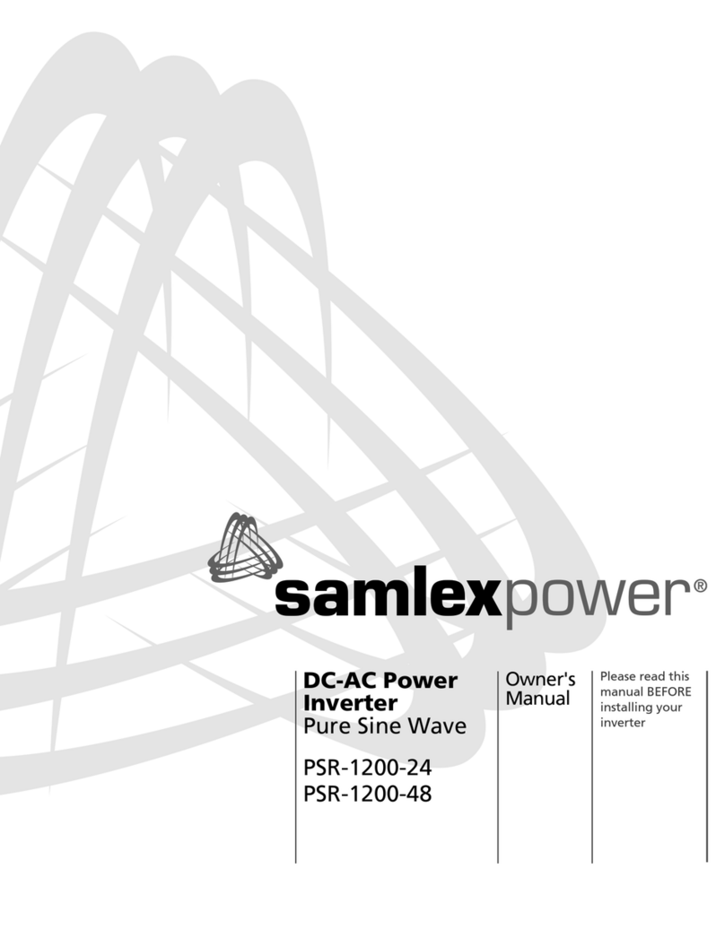 SamplexPower PSR-1200-24 User manual