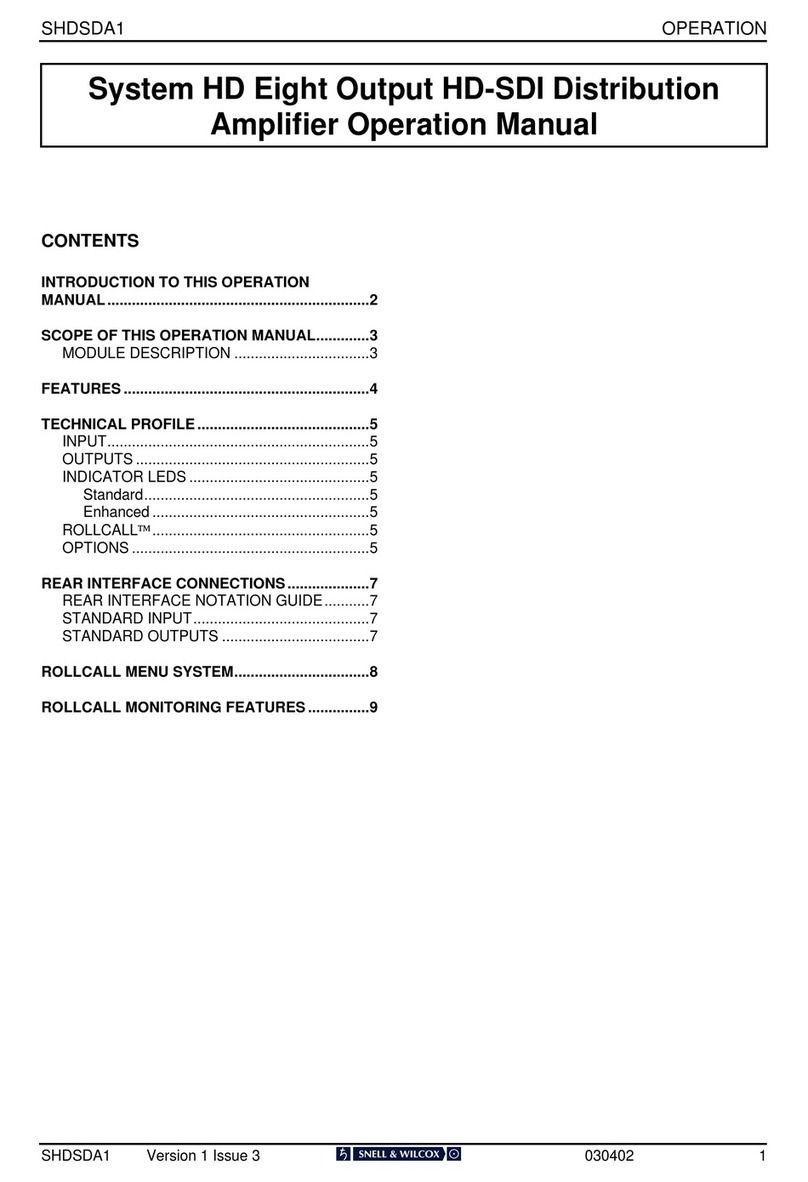 GRASS VALLEY SHDSDA1 Installation manual