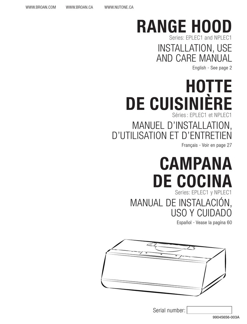 Broan EPLEC1 Instruction and safety manual