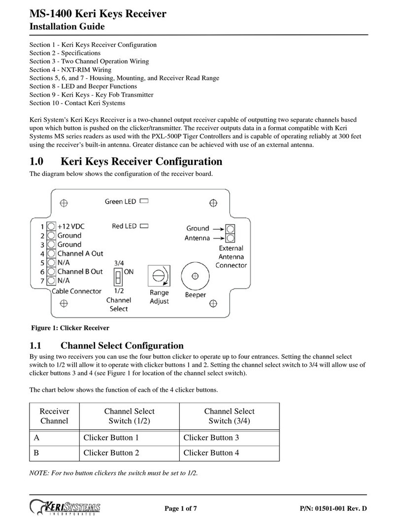 KeriSystems MS-1400 installation guide
