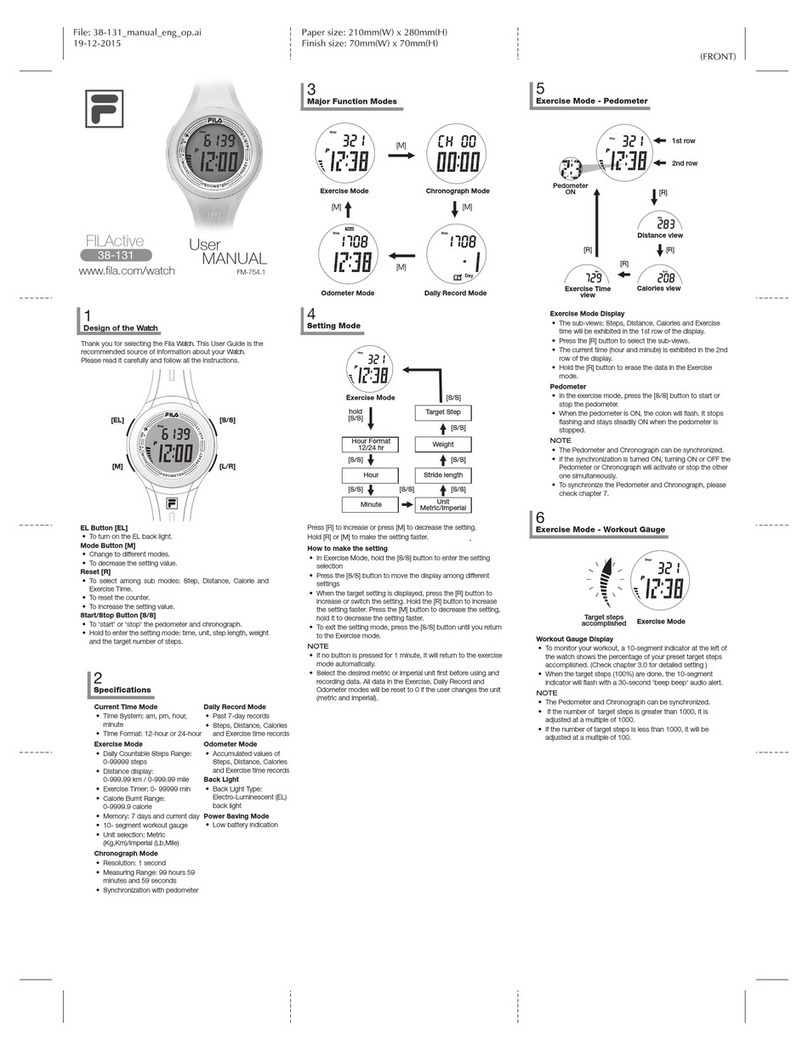 FILA FILActive 38-131 user manual
