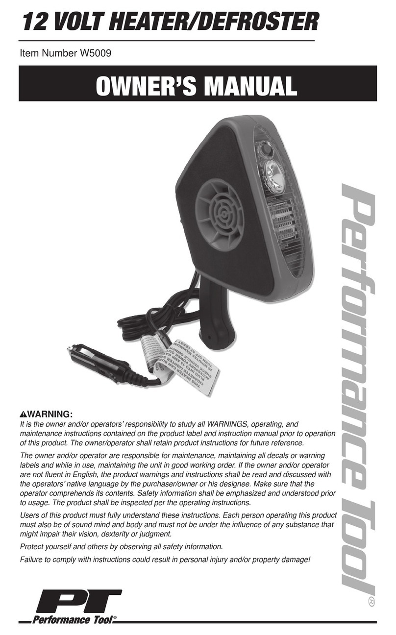 Performance Tool W5009 owner's manual