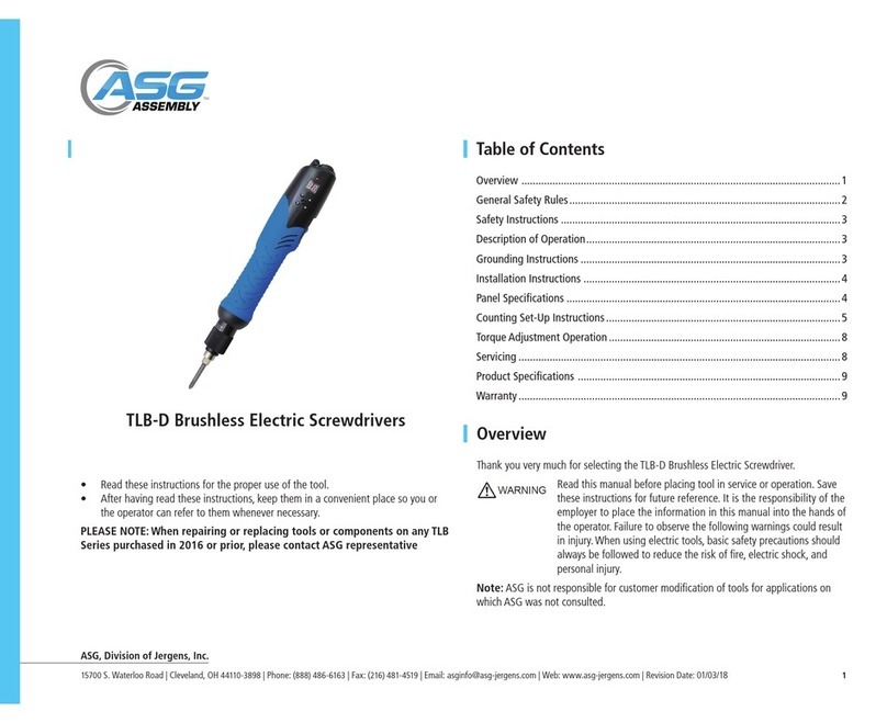 ASG TLB-D412LH User manual